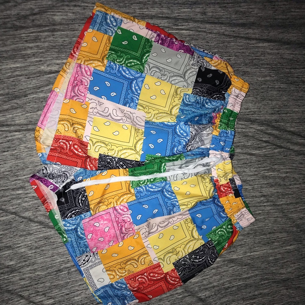 Shein multicolored bandana shorts